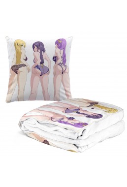 Personalised Anime 2 IN 1 Travel Blanket And Pillow Set Genshin Impact Keqing 38x38/150x180