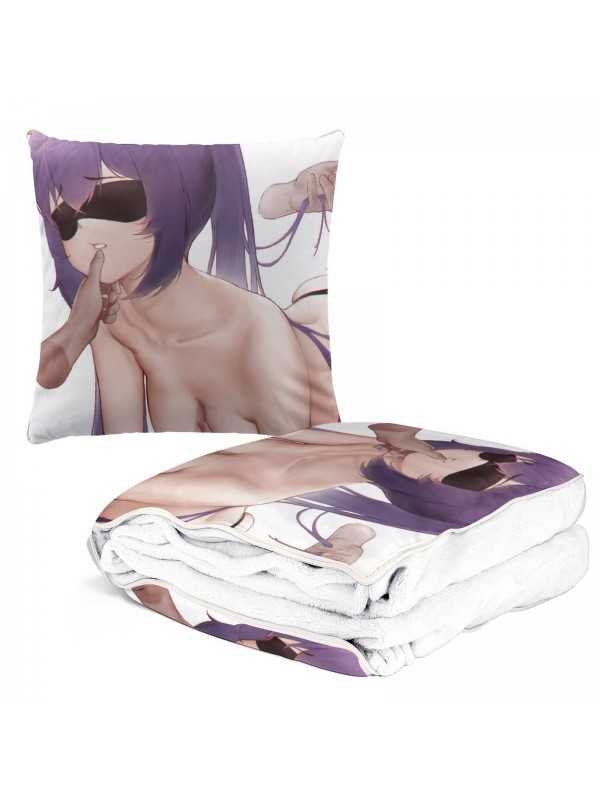 Limited Edition Anime 2 IN 1 Travel Blanket And Pillow Set Genshin Impact Keqing 38x38/150x180