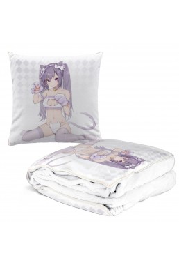Soft Anime 2 IN 1 Travel Blanket And Pillow Set Genshin Impact Keqing 38x38/150x180