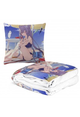 Discount Anime 2 IN 1 Travel Blanket And Pillow Set Genshin Impact Keqing 38x38/150x180