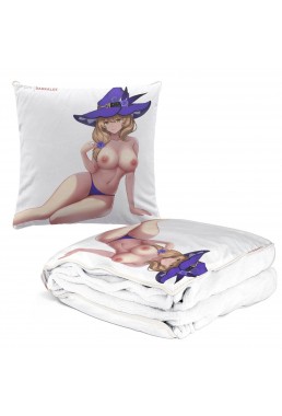 2023 Anime 2 IN 1 Travel Blanket And Pillow Set Genshin Impact Lisa 38x38/150x180