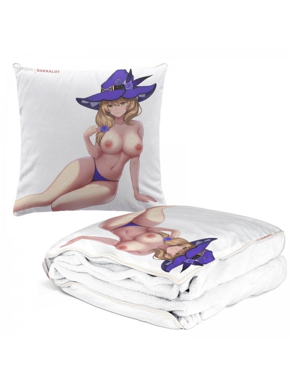 2023 Anime 2 IN 1 Travel Blanket And Pillow Set Genshin Impact Lisa 38x38/150x180