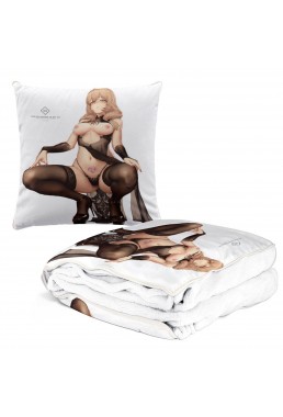 Funny Anime 2 IN 1 Travel Blanket And Pillow Set Genshin Impact Lisa 38x38/150x180