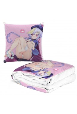 Wholesale Anime 2 IN 1 Travel Blanket And Pillow Set Genshin Impact Qiqi 38x38/150x180