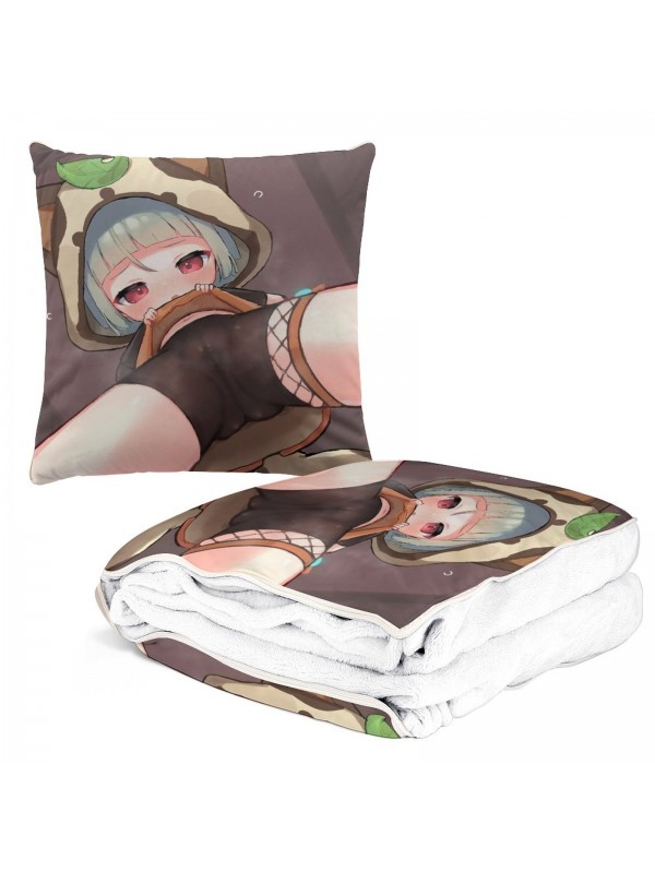 Personalised Anime 2 IN 1 Travel Blanket And Pillow Set Genshin Impact Sayu 38x38/150x180