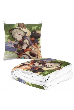 Limited Edition Anime 2 IN 1 Travel Blanket And Pillow Set Genshin Impact Sayu 38x38/150x180