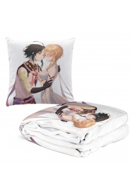High Quality Anime 2 IN 1 Travel Blanket And Pillow Set Genshin Impact Xiao 38x38/150x180