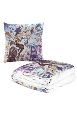 Soft Anime 2 IN 1 Travel Blanket And Pillow Set Genshin Impact Xiao 38x38/150x180