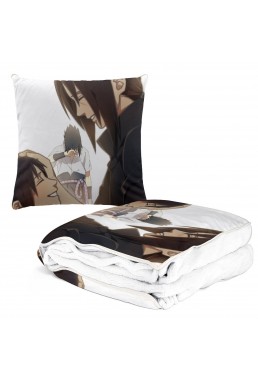 Funny Anime Custom Throw Pillow & Blanket 2 In 1 Naruto Uchiha Itachi
