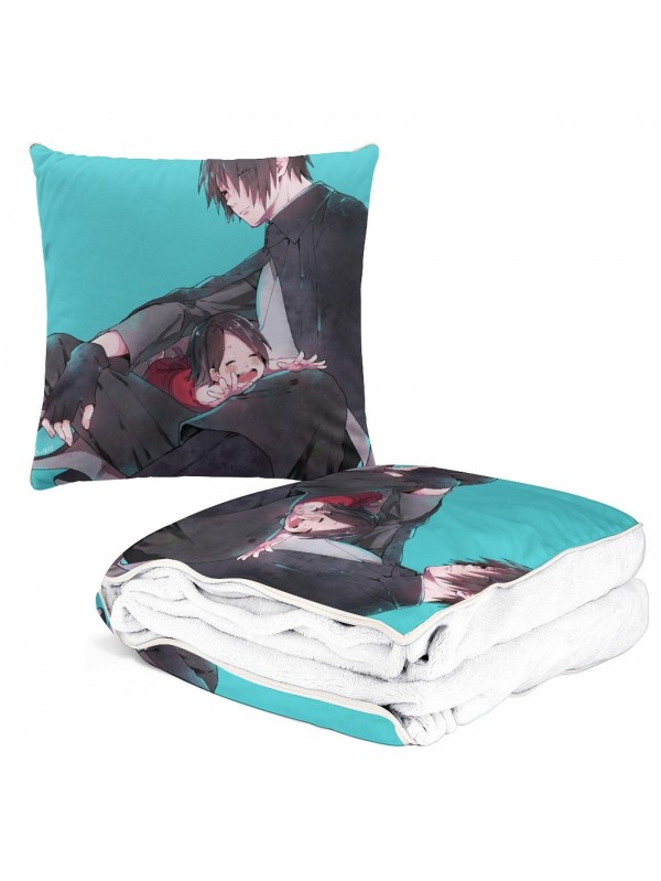 Tap Anime 2 In 1 Travel Blanket And Pillow Set Naruto Uchiha Sasuke