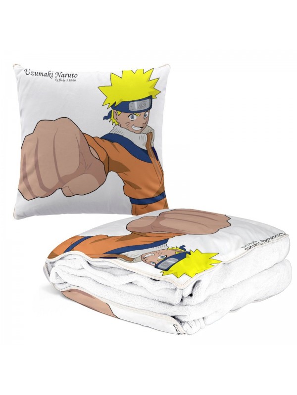 Special Anime 2-IN-1 Travel Blanket And Pillow Set Naruto Uzumaki Naruto