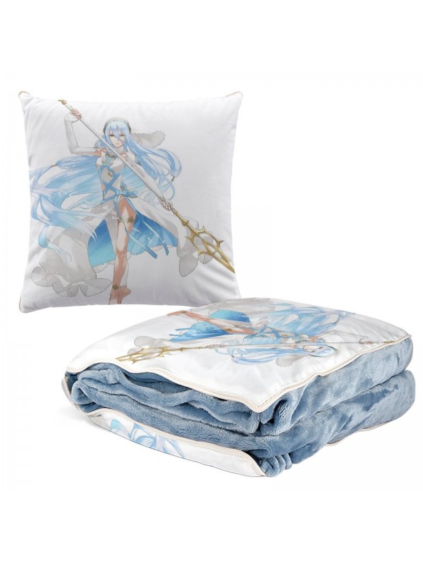 Unique Anime 2 IN 1 Travel Blanket And Pillow Set Nintendo Fire Emblem Aqua 38x38cm/150x180cm