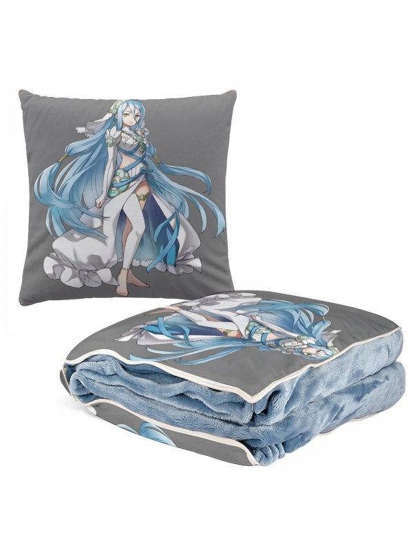 Discount Anime 2 IN 1 Travel Blanket And Pillow Set Nintendo Fire Emblem Aqua 38x38cm/150x180cm