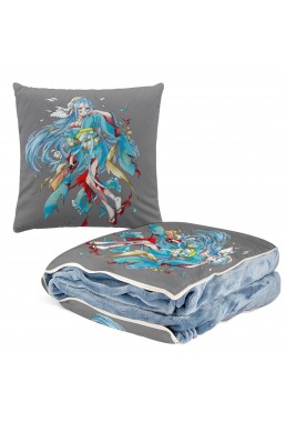 Best Anime 2 IN 1 Travel Blanket And Pillow Set Nintendo Fire Emblem Aqua 38x38cm/150x180cm