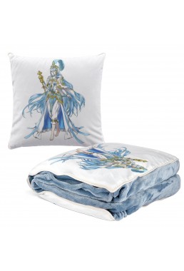 Fashion Anime 2 IN 1 Travel Blanket And Pillow Set Nintendo Fire Emblem Aqua 38x38cm/150x180cm
