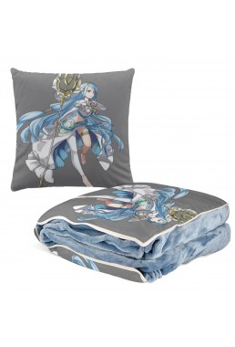 2023 Anime 2 IN 1 Travel Blanket And Pillow Set Nintendo Fire Emblem Aqua 38x38cm/150x180cm