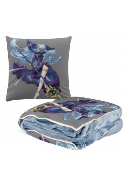 Funny Anime 2 IN 1 Travel Blanket And Pillow Set Nintendo Fire Emblem Aqua 38x38cm/150x180cm