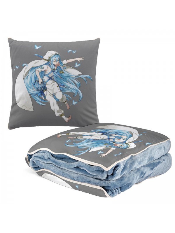 Custom Anime 2 IN 1 Travel Blanket And Pillow Set Nintendo Fire Emblem Aqua 38x38cm/150x180cm