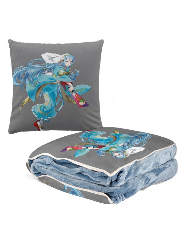 Tap Anime 2 IN 1 Travel Blanket And Pillow Set Nintendo Fire Emblem Aqua 38x38cm/150x180cm