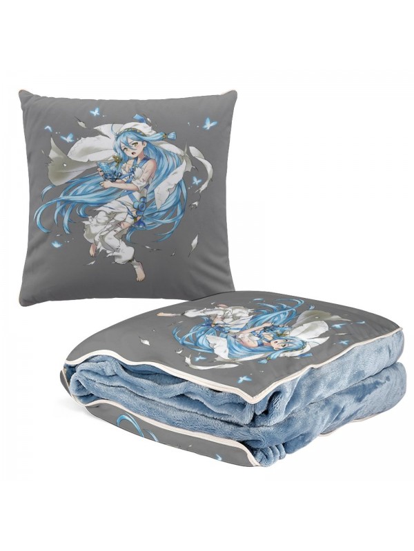 Wholesale Anime 2 IN 1 Travel Blanket And Pillow Set Nintendo Fire Emblem Aqua 38x38cm/150x180cm