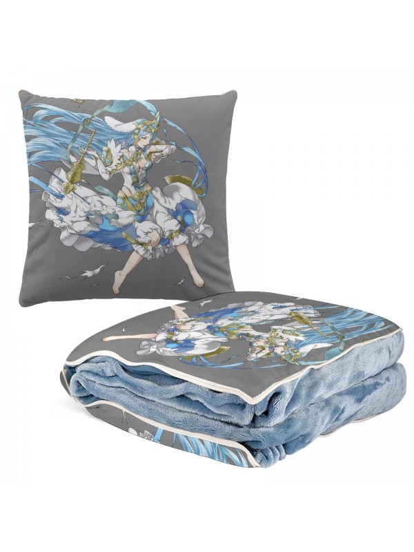 Special Anime 2 IN 1 Travel Blanket And Pillow Set Nintendo Fire Emblem Aqua 38x38cm/150x180cm