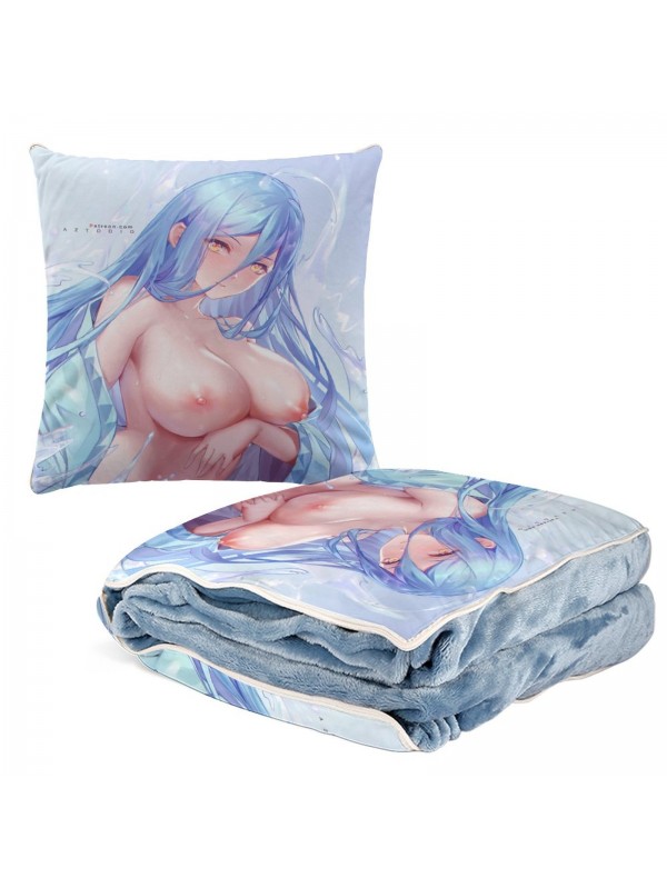 Welcome Anime 2 IN 1 Travel Blanket And Pillow Set Nintendo Fire Emblem Aqua 38x38cm/150x180cm