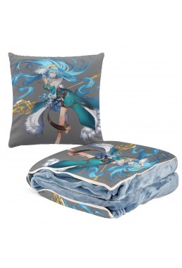 Hot Sale Anime 2 IN 1 Travel Blanket And Pillow Set Nintendo Fire Emblem Aqua 38x38cm/150x180cm