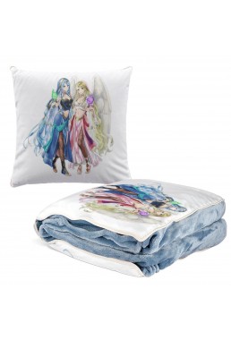Feature Anime 2 IN 1 Travel Blanket And Pillow Set Nintendo Fire Emblem Aqua 38x38cm/150x180cm