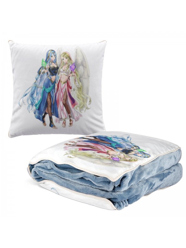 Feature Anime 2 IN 1 Travel Blanket And Pillow Set Nintendo Fire Emblem Aqua 38x38cm/150x180cm