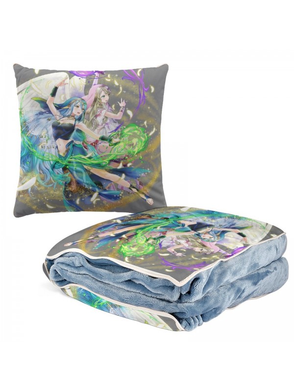 Personalised Anime 2 IN 1 Travel Blanket And Pillow Set Nintendo Fire Emblem Aqua 38x38cm/150x180cm