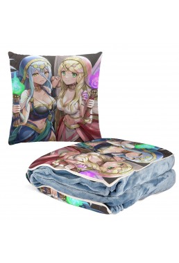 Limited Edition Anime 2 IN 1 Travel Blanket And Pillow Set Nintendo Fire Emblem Aqua 38x38cm/150x180cm