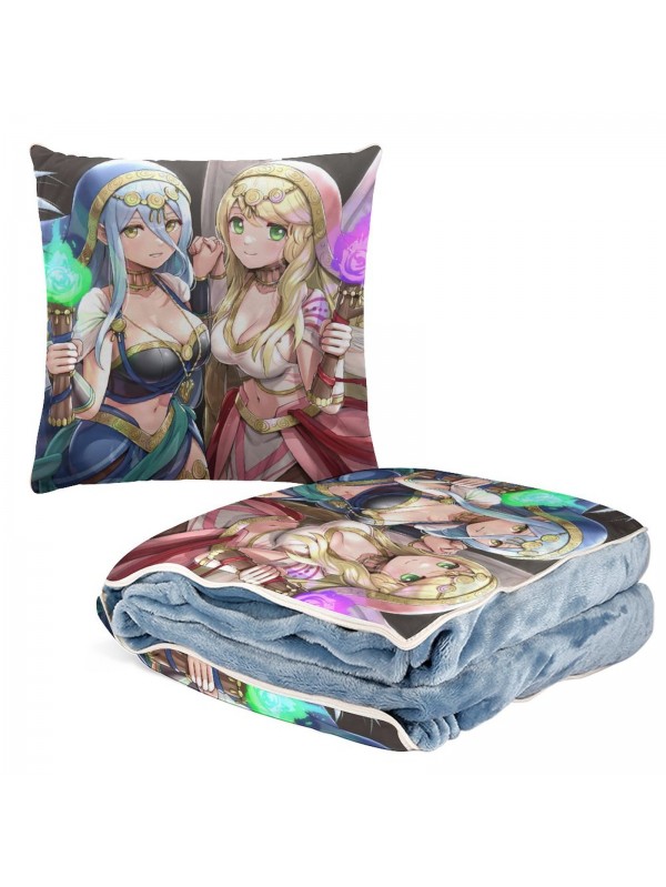 Limited Edition Anime 2 IN 1 Travel Blanket And Pillow Set Nintendo Fire Emblem Aqua 38x38cm/150x180cm