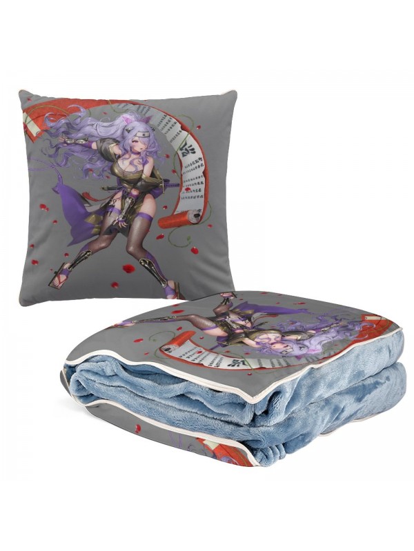 Custom Anime 2 IN 1 Travel Blanket And Pillow Set Nintendo Fire Emblem Camilla 38x38cm/150x180cm