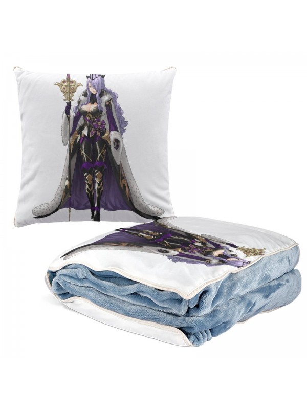 Durable Anime 2 IN 1 Travel Blanket And Pillow Set Nintendo Fire Emblem Camilla 38x38cm/150x180cm