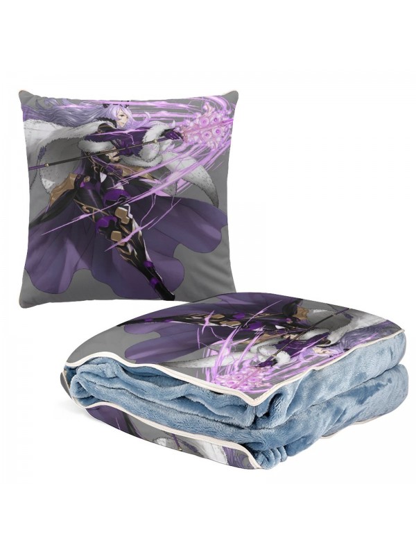 Fashion Anime 2 IN 1 Travel Blanket And Pillow Set Nintendo Fire Emblem Camilla 38x38cm/150x180cm