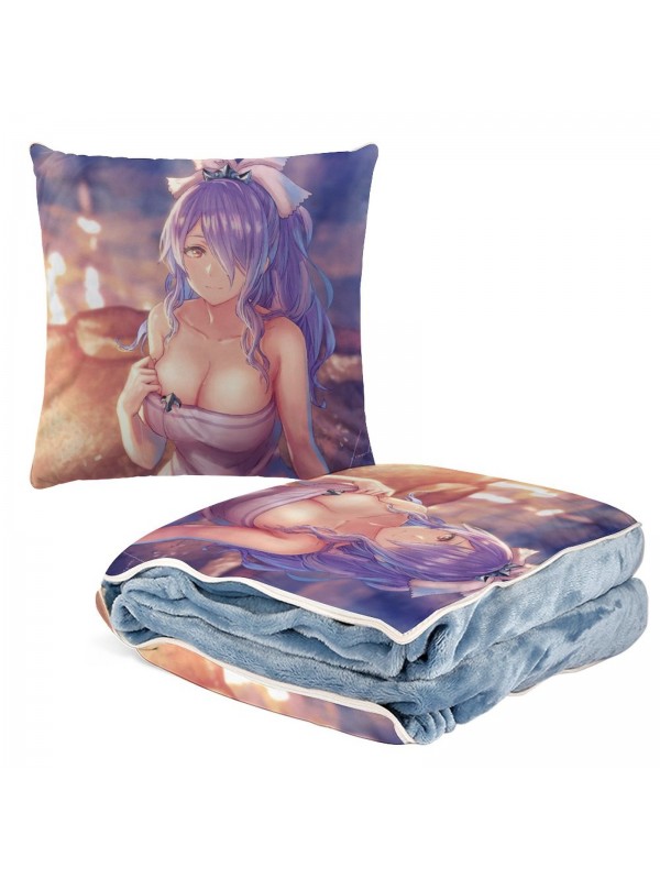 Best Anime 2 IN 1 Travel Blanket And Pillow Set Nintendo Fire Emblem Camilla 38x38cm/150x180cm