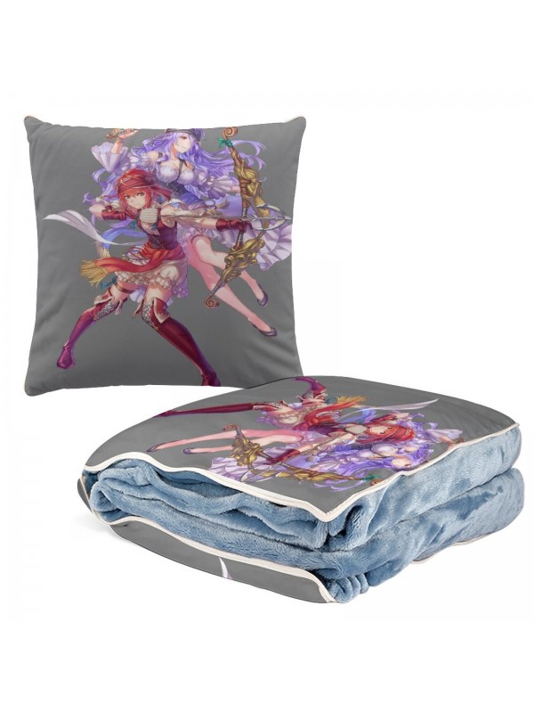 Fashion Anime 2 IN 1 Travel Blanket And Pillow Set Nintendo Fire Emblem Camilla 38x38cm/150x180cm