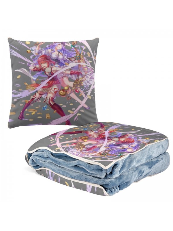 2023 Anime 2 IN 1 Travel Blanket And Pillow Set Nintendo Fire Emblem Camilla 38x38cm/150x180cm