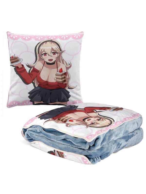 Welcome Anime 2 IN 1 Travel Blanket And Pillow Set Nintendo Fire Emblem Corrin 38x38cm/150x180cm