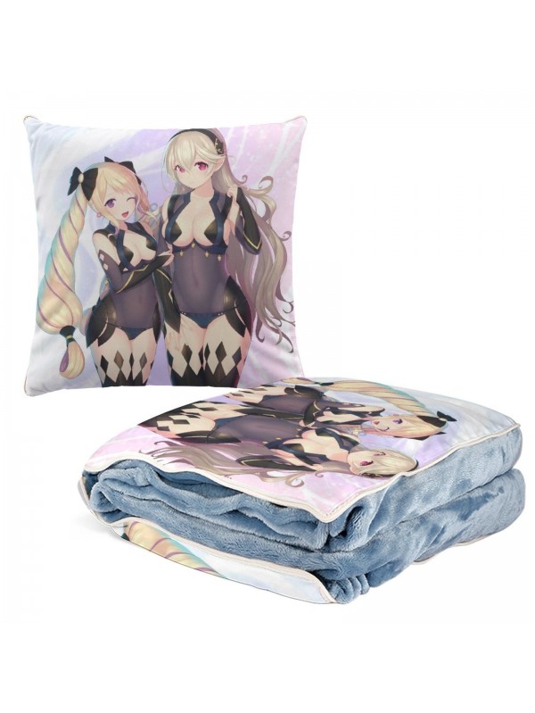 Unique Anime 2 IN 1 Travel Blanket And Pillow Set Nintendo Fire Emblem Corrin 38x38cm/150x180cm