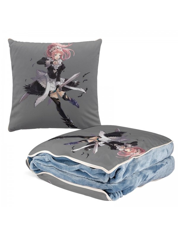 Funny Anime 2 IN 1 Travel Blanket And Pillow Set Nintendo Fire Emblem Felicia 38x38cm/150x180cm