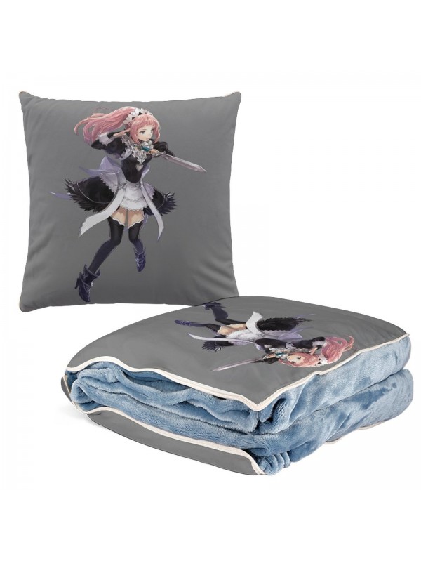 Custom Anime 2 IN 1 Travel Blanket And Pillow Set Nintendo Fire Emblem Felicia 38x38cm/150x180cm