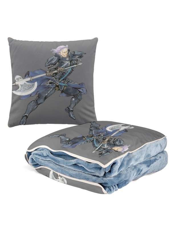 Feature Anime 2 IN 1 Travel Blanket And Pillow Set Nintendo Fire Emblem Gunther 38x38cm/150x180cm