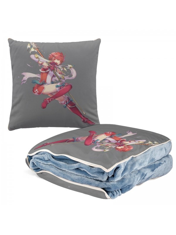 Soft Anime 2 IN 1 Travel Blanket And Pillow Set Nintendo Fire Emblem Hinoka 38x38cm/150x180cm