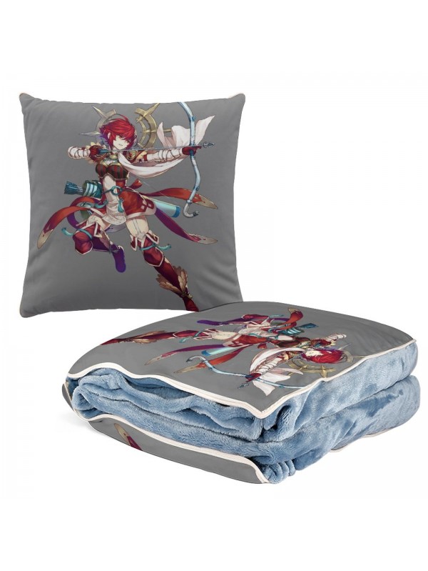 Fashion Anime 2 IN 1 Travel Blanket And Pillow Set Nintendo Fire Emblem Hinoka 38x38cm/150x180cm