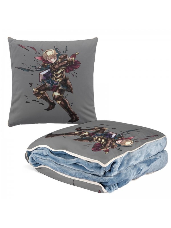 Clearance Anime 2 IN 1 Travel Blanket And Pillow Set Nintendo Fire Emblem Leo 38x38cm/150x180cm