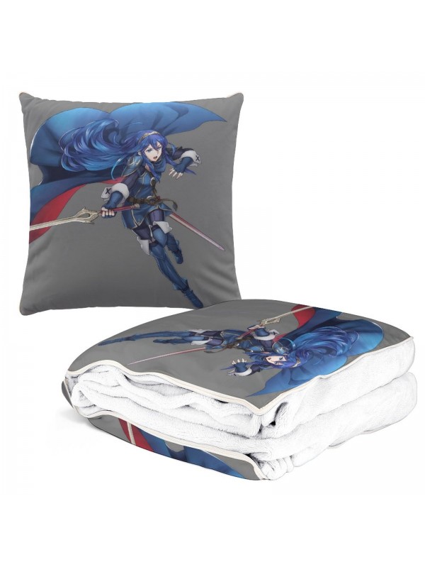 Soft Anime 2 IN 1 Travel Blanket And Pillow Set Nintendo Fire Emblem Lucina 38x38cm/150x180cm
