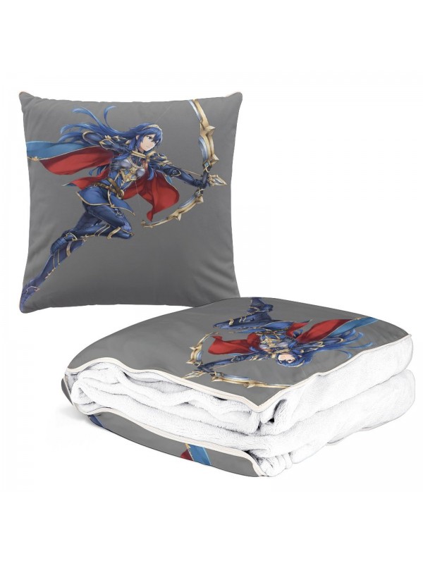 Durable Anime 2 IN 1 Travel Blanket And Pillow Set Nintendo Fire Emblem Lucina 38x38cm/150x180cm