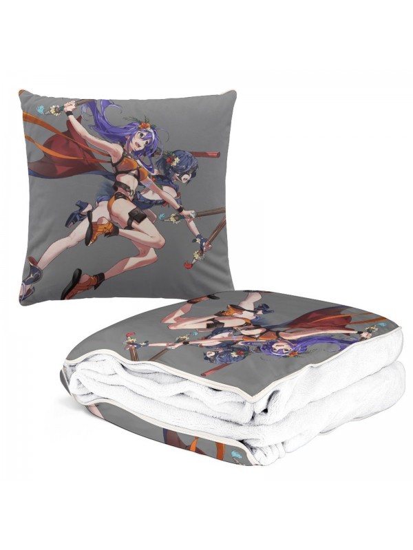 Fashion Anime 2 IN 1 Travel Blanket And Pillow Set Nintendo Fire Emblem Lucina 38x38cm/150x180cm