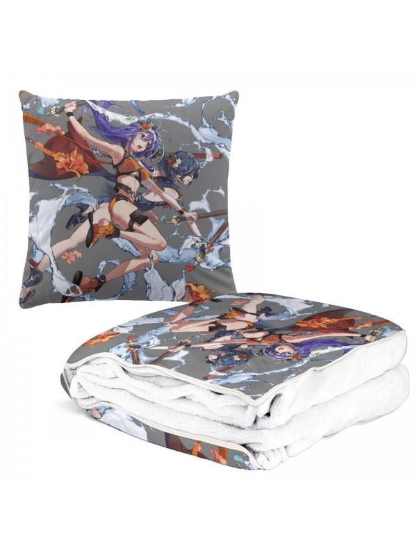 Sexy Anime 2 IN 1 Travel Blanket And Pillow Set Nintendo Fire Emblem Lucina 38x38cm/150x180cm